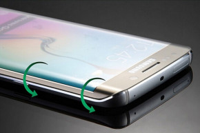 Скрийн протектор от закалено стъкло за 3D FULL SCREEN извит за Samsung Galaxy NOTE EDGE N915 прозрачен кант